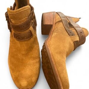 UGG Tan Suede Ankle Boots Size 7.5 – Cozy & Stylish